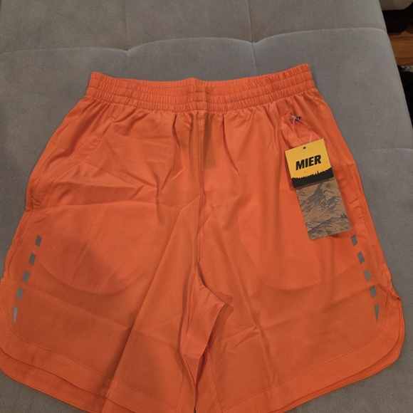 MIER Men's Vibrant Orange Athletic Shorts - Picture 1 of 6